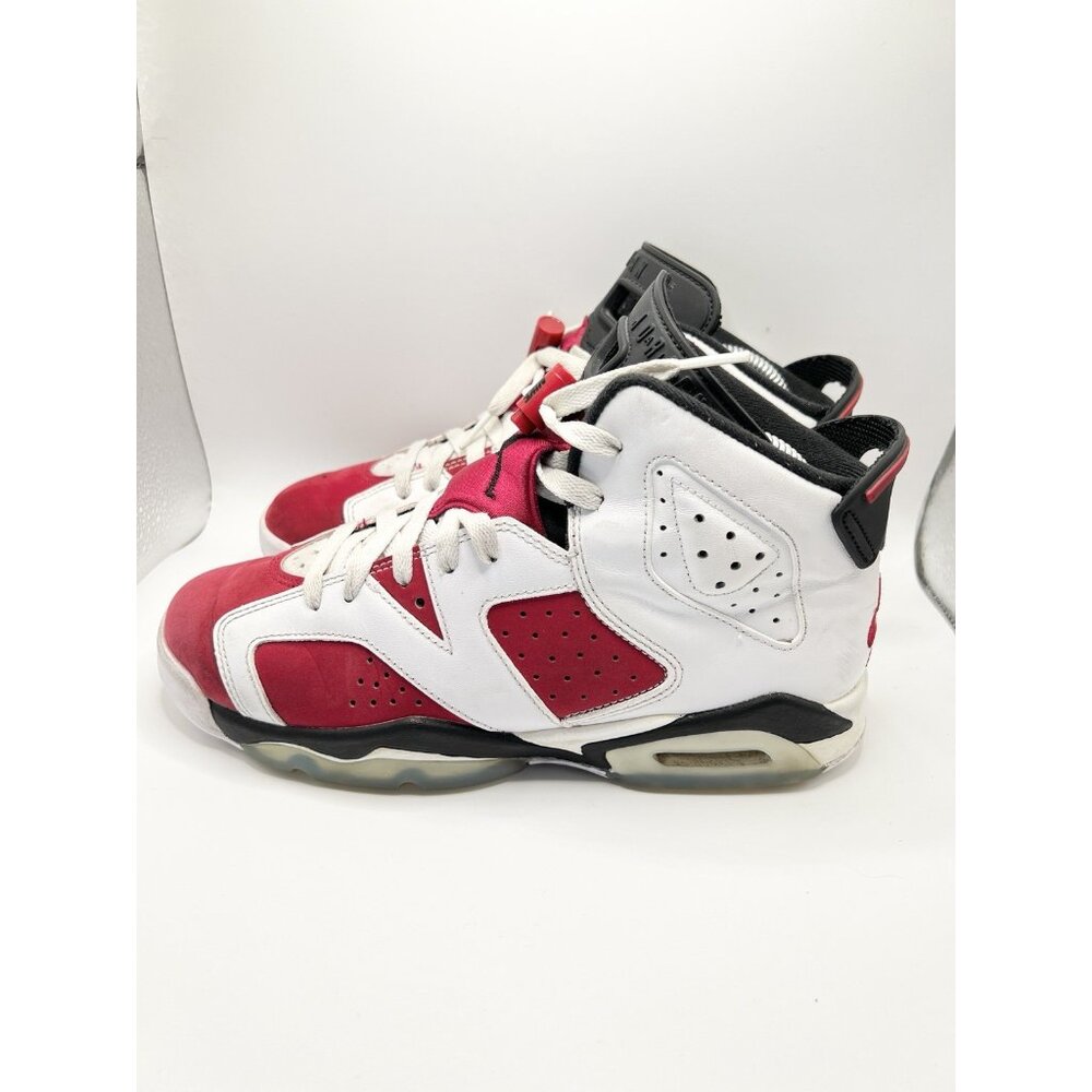 Nike Air Jordan 6 Retro GS  Carmin Sneakers Red White Youth Size 6.5Y